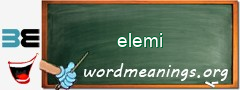 WordMeaning blackboard for elemi